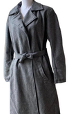 Women's Single Breasted Lapel Full-Length Wool Blend Pea Coat