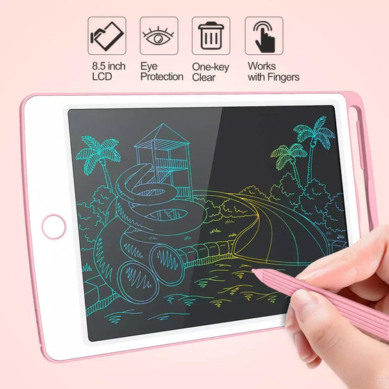 KIDS 8.5 inches Abs+Lcd Hand Digital Writing Drawing Tablet. Battery Replaceable