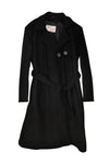 Black Winter Women Full Length Walking Coat PeaCoat