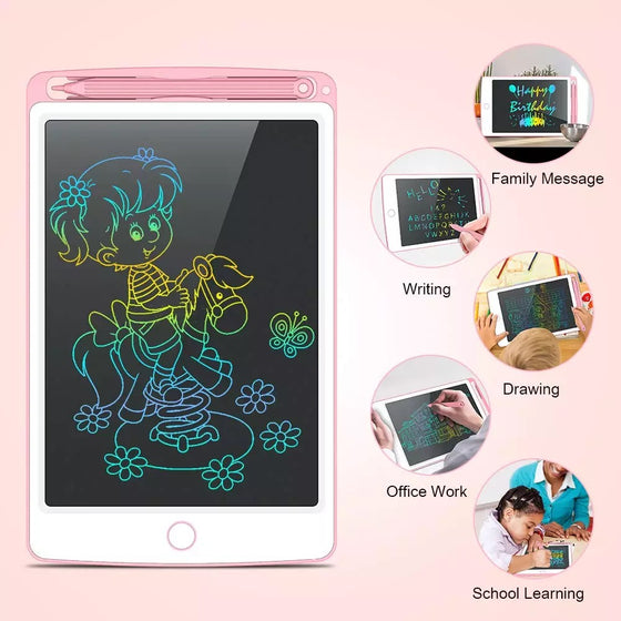 KIDS 8.5 inches Abs+Lcd Hand Digital Writing Drawing Tablet. Battery Replaceable