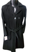 Black Winter Women Full Length Walking Coat PeaCoat