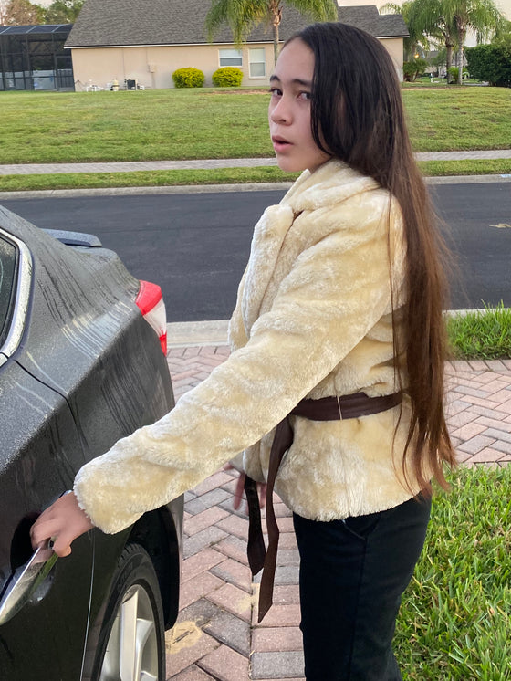 Winter Jacket, Artificial  Faux Fur Junior  Regular fit